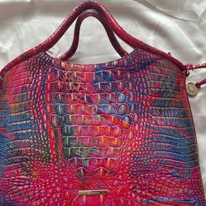 Brahmin Colorful Crocodile Embossed Tote